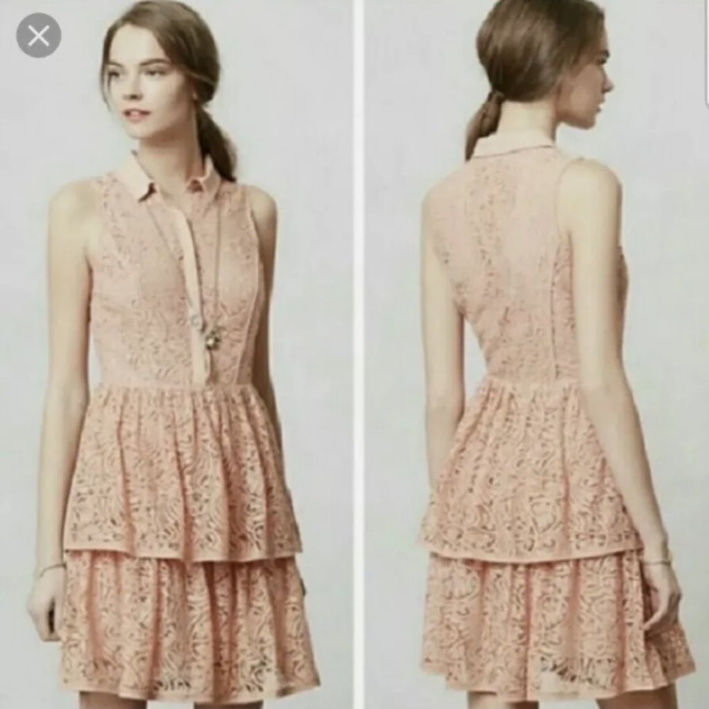 The Addison Story Anthropologie Lace Shirt Dress